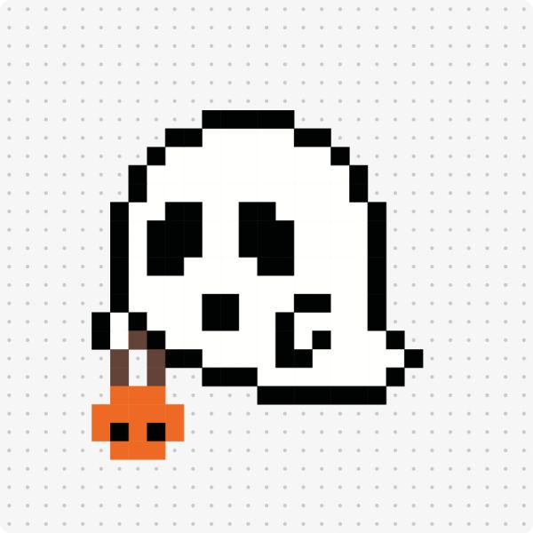 Bügelperlenvorlage für das Motiv Geist Motiv 2