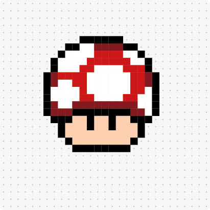 Bügelperlen Vorlage Pilz