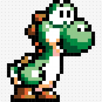 Bügelperlen Vorlage Yoshi