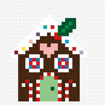 Bügelperlen Vorlage Xmas Haus