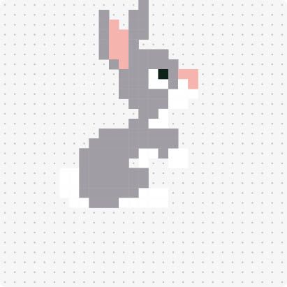 Bügelperlenvorlage für das Motiv Osterhase