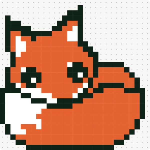 Bügelperlenvorlage für das Motiv Fuchs