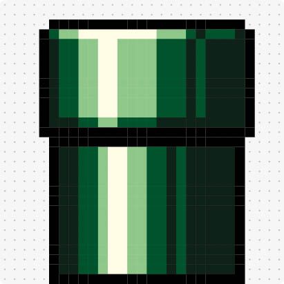Bügelperlenvorlage für das Motiv Röhre