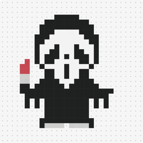 Bügelperlenvorlage für das Motiv Ghostface Motiv 2