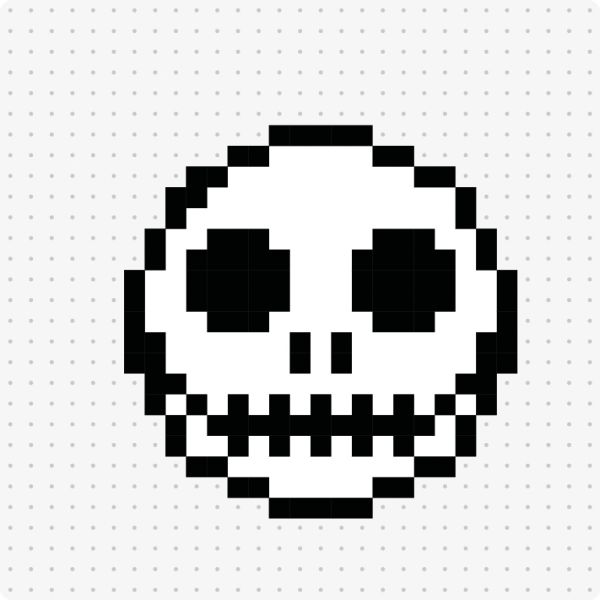 Bügelperlenvorlage für das Motiv Jack (Tim Burton)