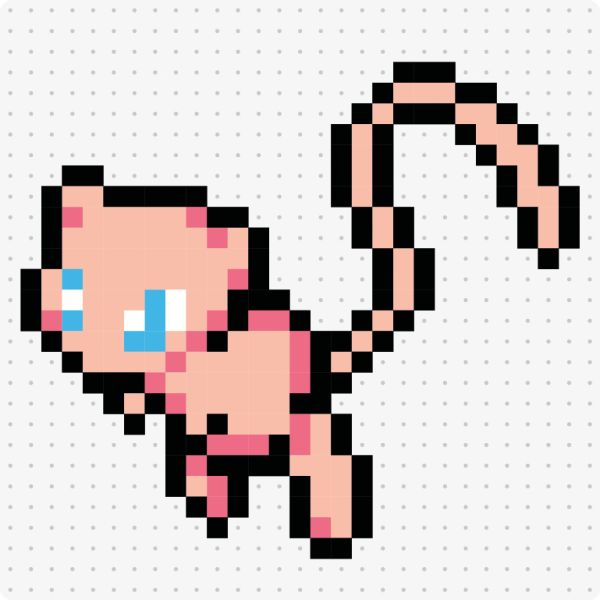 Bügelperlenvorlage für das Motiv Mew