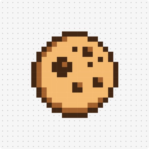 Bügelperlenvorlage für das Motiv Cookie