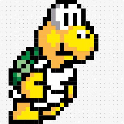 Bügelperlenvorlage für das Motiv Koopa
