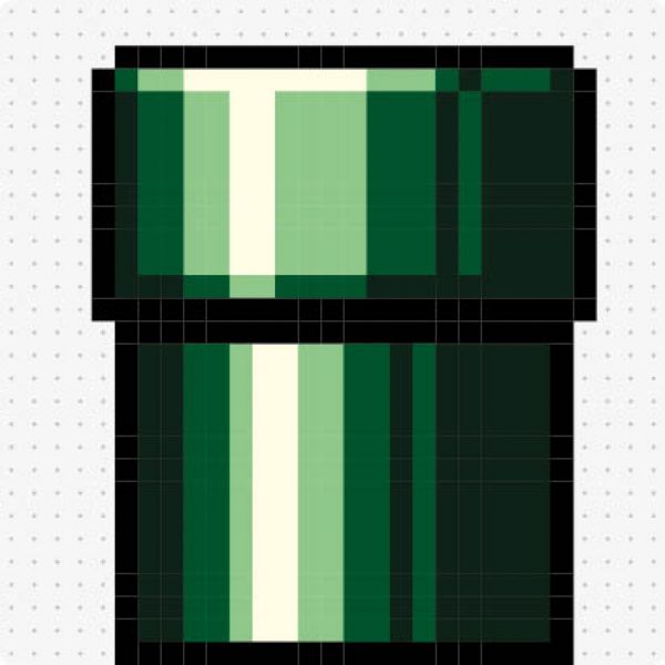 Bügelperlenvorlage für das Motiv Röhre