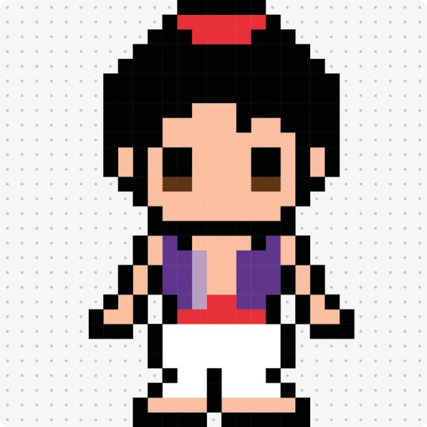 Bügelperlenvorlage für das Motiv Aladdin