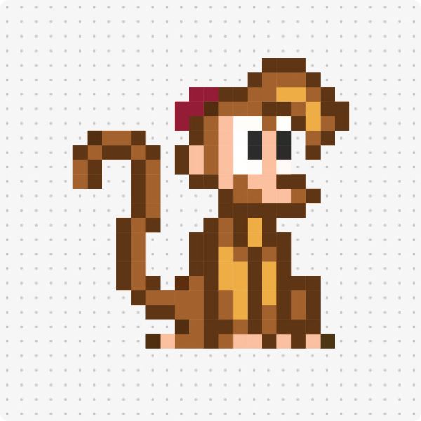 Bügelperlenvorlage für das Motiv Abu